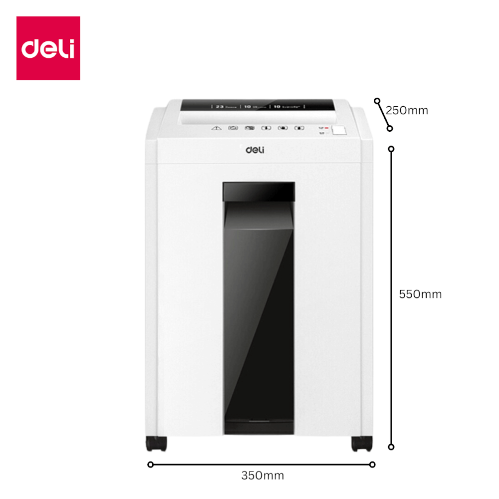 เครื่องทำลายเอกสารอัตโนมัติ 23ลิตร DELI E9952-WH-01 สีขาว